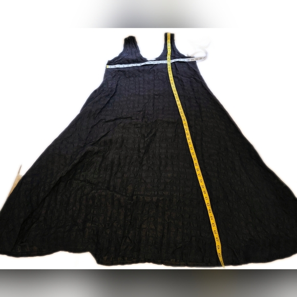 Alison Wonderland Black Linen/ Viscose Dress. Sleeveless, Long. Lg. Almost New - Picture 3 of 10